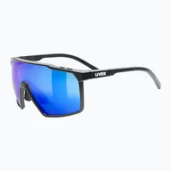 Okulary przeciwsłoneczne - Okulary przeciwsłoneczne UVEX Mtn Perform S black matt/mirror blue - miniaturka - grafika 1