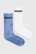 Skarpetki męskie - HUGO skarpetki 2-pack męskie kolor niebieski - Hugo - miniaturka - grafika 1