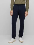 Spodnie męskie - Boss Chinosy Kaito1 50487966 Granatowy Slim Fit - miniaturka - grafika 1