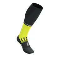 Skarpetki sportowe męskie - COMPRESSPORT Skarpety kompresyjne FULL SOCKS WINTER RUN black/safe yellow - miniaturka - grafika 1