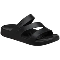 Klapki i japonki damskie - Kapcie damskie Crocs Getaway Strappy Rozmiar butów (UE): 36-37 / Kolor: czarny - miniaturka - grafika 1