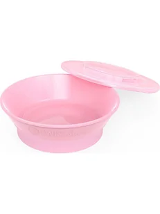 Twistshake Miska w kolorze jasnoróżowym do nauki jedzenia - 430 ml - Sztućce dla dzieci - miniaturka - grafika 1