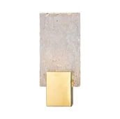 Lampy ścienne - Maxlight Szklany kinkiet VETRO W0289 ścienny LED 3W 3000K do salonu złoty W0289 - miniaturka - grafika 1