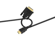 Kable komputerowe i do monitorów - Kabel HDMI - DVI ISY IHD-9052 1.5m Czarny - miniaturka - grafika 1
