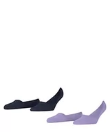 Skarpetki damskie - Burlington Kobiety Stopki Everyday 2-Pack W IN Bawełna niewidoczne jednokolorowe 2 Pak, Fioletowy (Light Lilac 6819), 41-42 - miniaturka - grafika 1