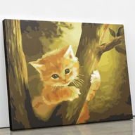 Malowanie po numerach - Zagubiony kotek - Malowanie po numerach 50x40 cm - miniaturka - grafika 1