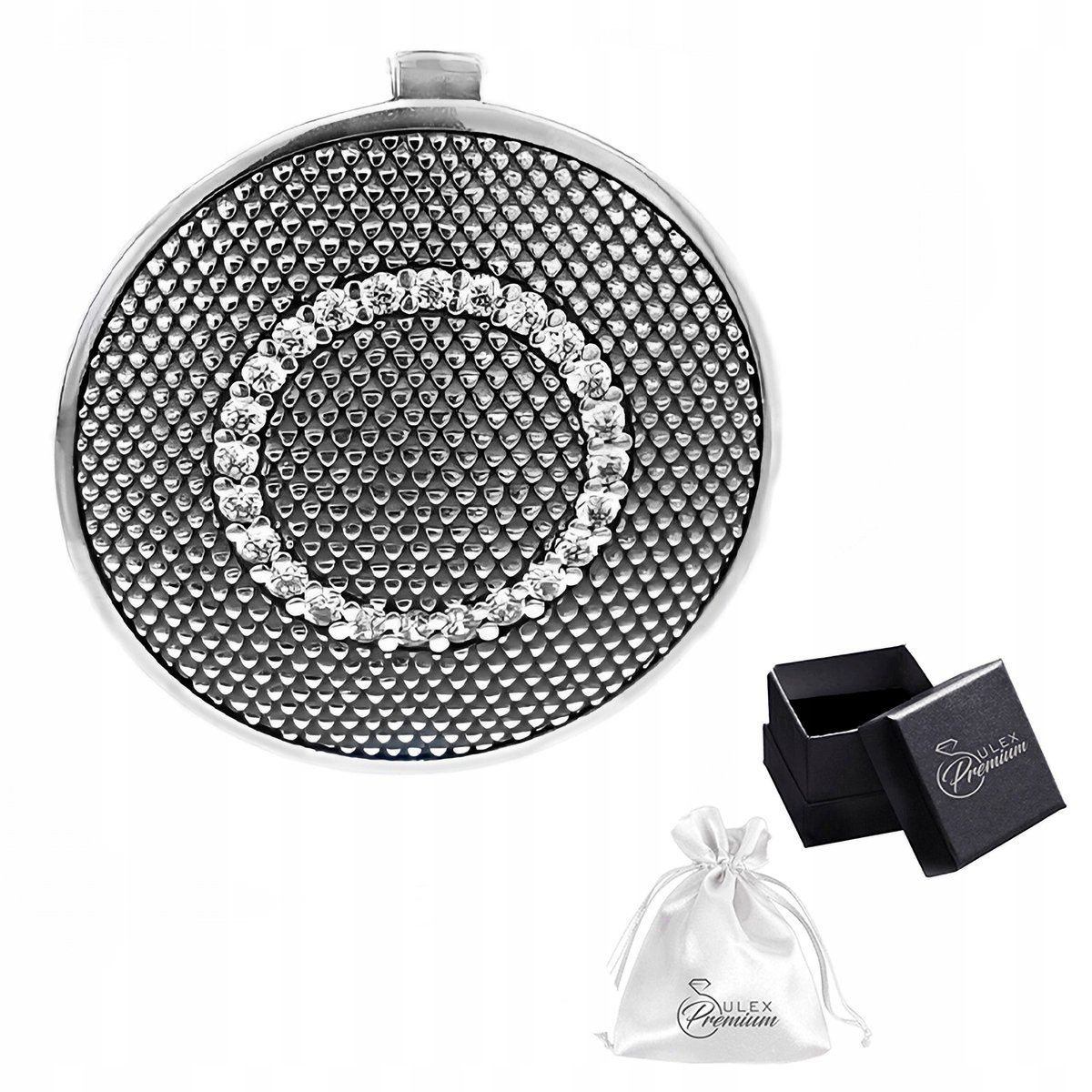 Zawieszka srebrna pr. 925 Elegancki Wisiorek Okrągły z Cyrkoniami