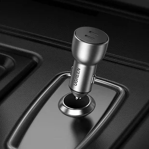 Ugreen ładowarka samochodowa 2x USB Typ C Quick Charge 3.0 PD 3.0 36 W FCP AFC 3 A szary (CD213 70594) - Ładowarki samochodowe - miniaturka - grafika 10