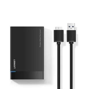 UGREEN ugreen USB 3.0 obudowa na dysk twardy 2,5 cala dysk twardy USB 3.0 External Enclosure UASP USB 3.0 obudowa case do 9.5 MM 7 MM 2.5" SATA SSD i HDD z kablem USB 3.0 (50 cm), werkzuglos Czarny 30848 - Obudowy i kieszenie na dyski twarde - miniaturka - grafika 3