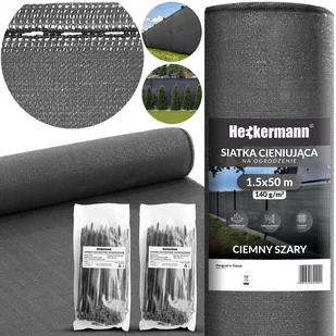 Zestaw Siatka Cieniująca 1,5X50M Heckermann - Szara + 2X Opaski Zaciskowe Heckermann 100Szt - Szare - Ogrodzenia Zestaw Siatka Cieniująca 1,5X50M Heckermann - Szara + 2X Opaski Zaciskowe Heckermann 100Szt - Szare - Ogrodzenia - miniaturka - grafika 1