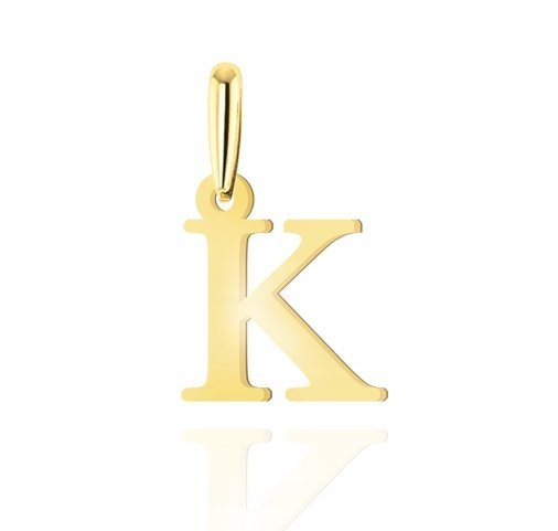 DAMSKA ZŁOTA ZAWIESZKA LITERKA K 585 14KT