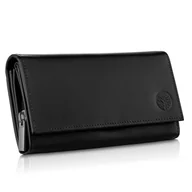 Portfele - Betlewski, Duży damski portfel, premier czarny - miniaturka - grafika 1
