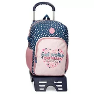 Plecaki szkolne i tornistry - ROLL ROAD One World Plecak szkolny z wózkiem różowym 30 x 40 x 13 cm poliester 15,6 l, różowy, plecak szkolny z wózkiem, Różowy, Plecak szkolny z wózkiem - miniaturka - grafika 1