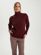 Swetry damskie - BGN Sweter w kolorze bordowym - miniaturka - grafika 1
