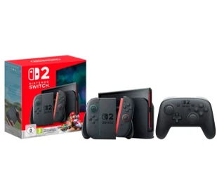 Nintendo Switch 2 Joy-Con Czarny + Mario Kart World + Pad Nintendo Switch 2 Pro Controller - Konsole Nintendo - miniaturka - grafika 1