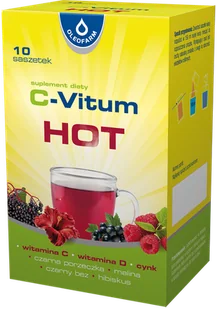 Oleofarm C-Vitum Hot Suplement Diety 10 Saszetek - - Witaminy i minerały - miniaturka - grafika 1