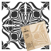 Szablony malarskie - szablon malarski // płytki - kafelki // ART NOUVEAU - SECESJA #5 - 45x45cm - miniaturka - grafika 1