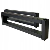Meble modułowe i akcesoria - Nogi metalowe Do stołu Loft Industrial czarne 40x10 cm Profil 4x2 cm 2 szt - miniaturka - grafika 1