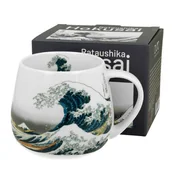 Kubki - Porcelanowy kubek baryłka 430 ml Hokusai The Great Wave - miniaturka - grafika 1