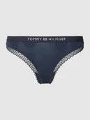 Majtki damskie - Stringi z detalami z logo - miniaturka - grafika 1