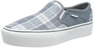 Trampki damskie - Vans Damskie trampki na platformie Asher, mieszane w kratę, ciemnoszare, 40 EU, Mieszanka w kratę ciemnoszary, 41 EU - miniaturka - grafika 1
