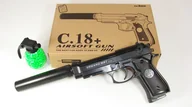Zabawki militarne - DDCompany BERETTA Pistolety BROŃ PISTOLET KULKI - miniaturka - grafika 1