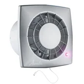 Wentylatory łazienkowe - Wentylator łazienkowy WGS125W satyna srebrna, 0,7 kg, Ø125, włącznik pociągany AWENTA - miniaturka - grafika 1