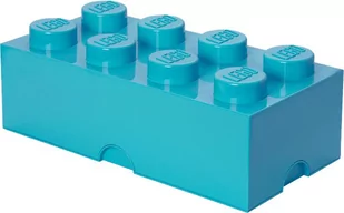 Lego POJEMNIK NA KLOCKI ZABAWKI I INNE KLOCEK 8 WYPUSTEK LAZUROWY 4004 - Pojemniki na zabawki - miniaturka - grafika 1