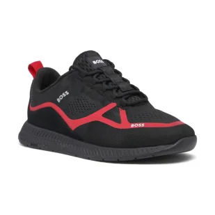 BOSS BLACK Sneakersy Titanium z dodatkiem skóry - Moda i Uroda OUTLET - miniaturka - grafika 1