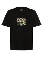 Koszulki męskie - Jack & Jones Koszulka męska - JORLafayette Mężczyźni Bawełna czarny nadruk, S - miniaturka - grafika 1