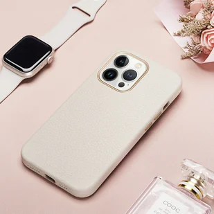 Dux Ducis Roma skórzane etui do iPhone 13 Pro Max elegancki pokrowiec z naturalnej skóry biały - Etui i futerały do telefonów - miniaturka - grafika 10