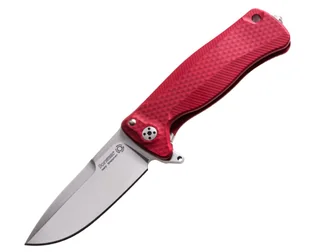 Nóż składany LionSteel SR22A Red Aluminum, Satin Sleipner by Molletta (SR22A RS) - Noże - miniaturka - grafika 1