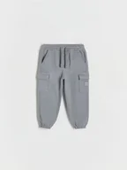 Spodenki dla niemowląt - Reserved - Bawełniane spodnie - jasnoszary - miniaturka - grafika 1