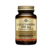 Suplementy naturalne - Solgar L-glutamina 500 mg 50 kapsułek - miniaturka - grafika 1