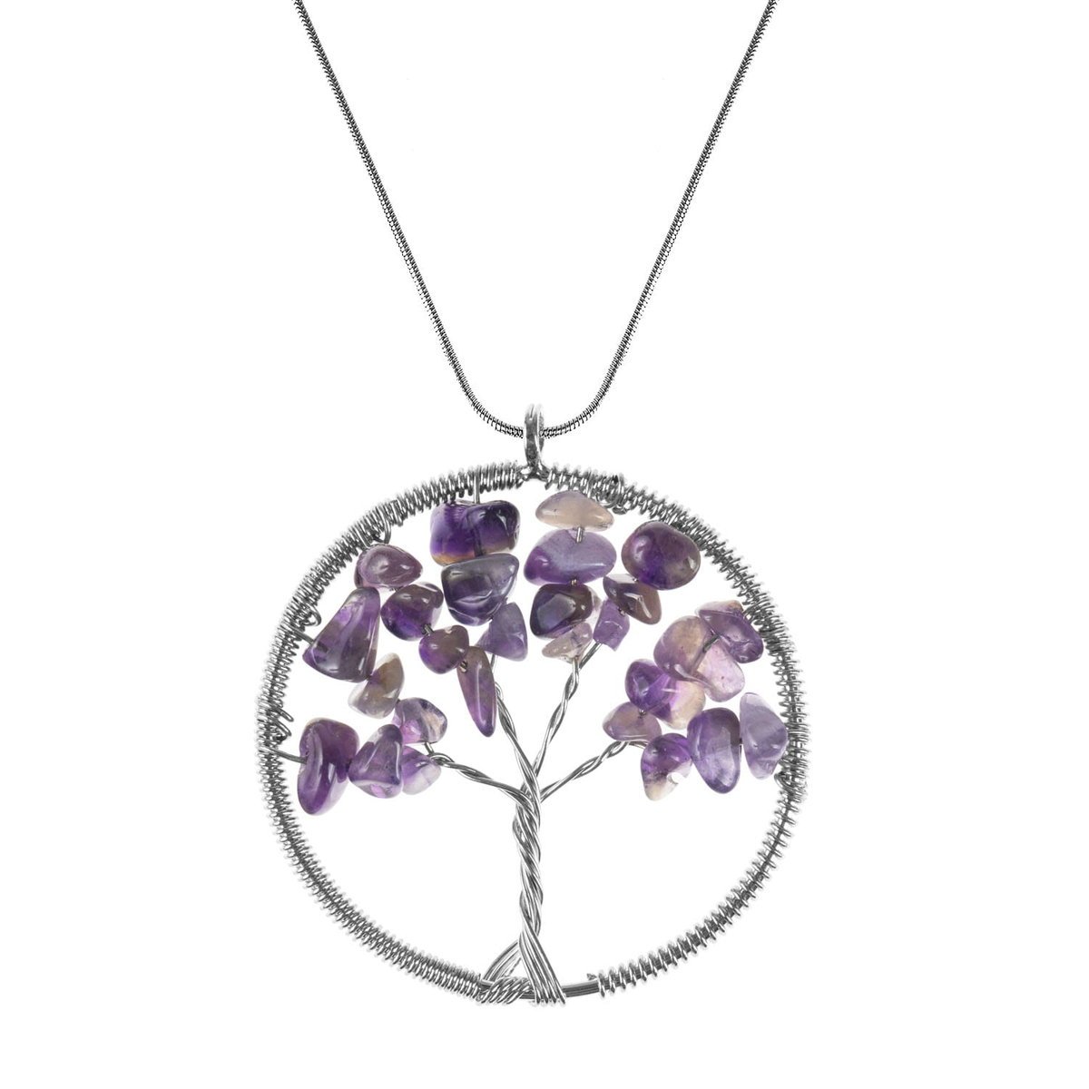 Naszyjnik Drzewo Życia Ametyst dla Niej