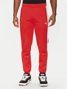 Puma Spodnie dresowe T7 Always On 629588 Czerwony Regular Fit - Spodnie sportowe męskie - miniaturka - grafika 1