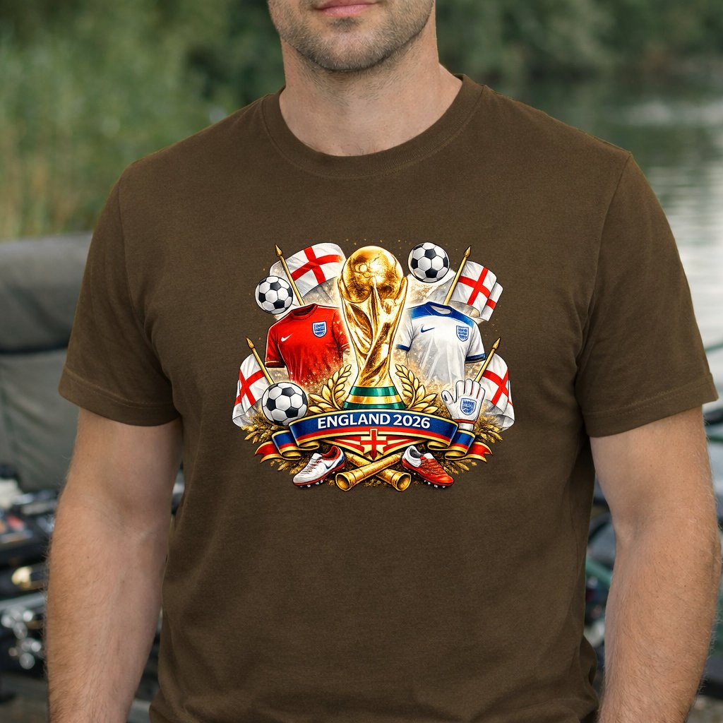 Koszulka WORLD CUP 2026 ANGLIA ENGLAND kolor brązowy rozmiar 3XL