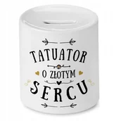 Skarbonki - Dla Tatuatora Skarbonka na Urodziny na Prezent z Nadrukiem ze Zdjęciem + Opakowanie na prezent (wzór 02) - miniaturka - grafika 1