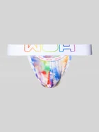 Majtki męskie - G-string o kroju slim fit z nadruk z logo model 'Sexy Fun' - miniaturka - grafika 1