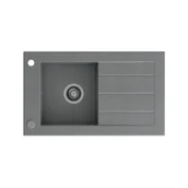 Zlewozmywaki - WILL granitowy 1-komorowy szary  77x46x18,5) z zaślepką i odpływem - miniaturka - grafika 1