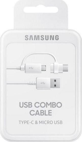Kabel USB Samsung USB-A - microUSB + USB-C Biały SMG207WHT