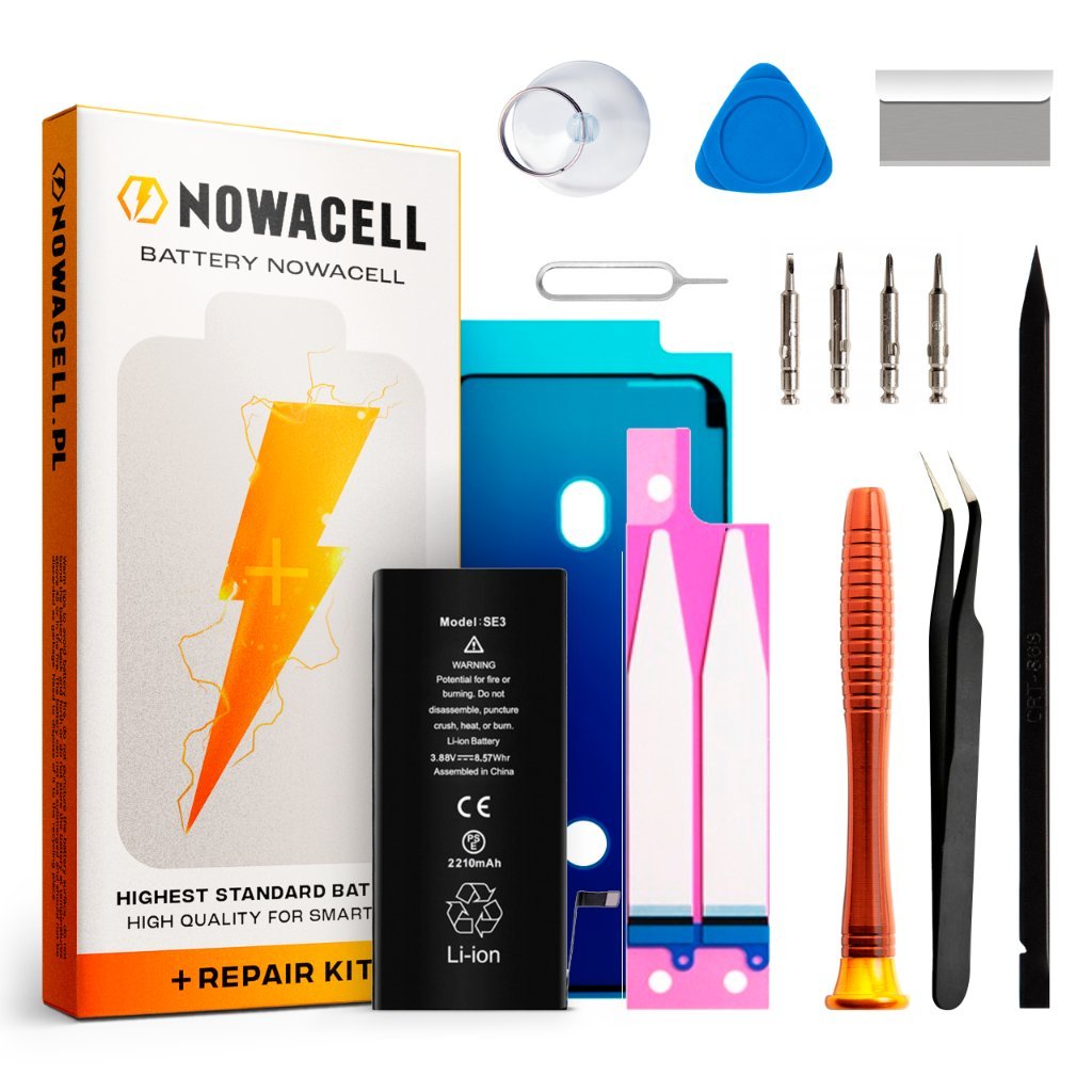 Bateria do iPhone SE 3 2022 Większa Pojemność 2200 mAh Zestaw NOWACELL