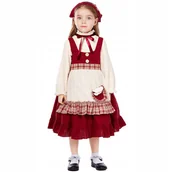Stroje karnawałowe - Strój Dziewczynka Z Zapałkami Sukienka Kostium Przebranie Fartuszek S - miniaturka - grafika 1