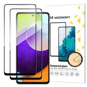 Szkła hartowane na telefon - Wozinsky zestaw 2x super wytrzymałe szkło hartowane Full Glue na cały ekran z ramką Case Friendly Samsung Galaxy A52s 5G / A52 5G / A52 4G czarny - miniaturka - grafika 1