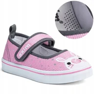 Buty dla dziewczynek - Axim trampki dziecięce różowy króliczek rozmiar na przebranie zamienne 24 - miniaturka - grafika 1