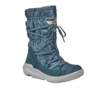 Śniegowce damskie - SUPERFIT ŚNIEGOWCE DZIECIĘCE NIEBIESKIE ZE SKÓRĄ NATURALNĄ 36 JŁA - miniaturka - grafika 1