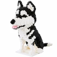 Klocki - Klocki Pies Husky Franky Figurka 3D 1900 elementów dla dzieci 5+ Elefun - miniaturka - grafika 1