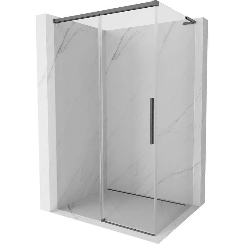 Mexen Rox L kabina prysznicowa rozsuwana 105 x 110 cm, transparent, gun gray szczotkowany - 8C2L-105-110-66-00