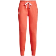 Spodnie damskie - Spodnie damskie Under Armour Rival Fleece pomarańczowe 1356416 877-XXL - miniaturka - grafika 1