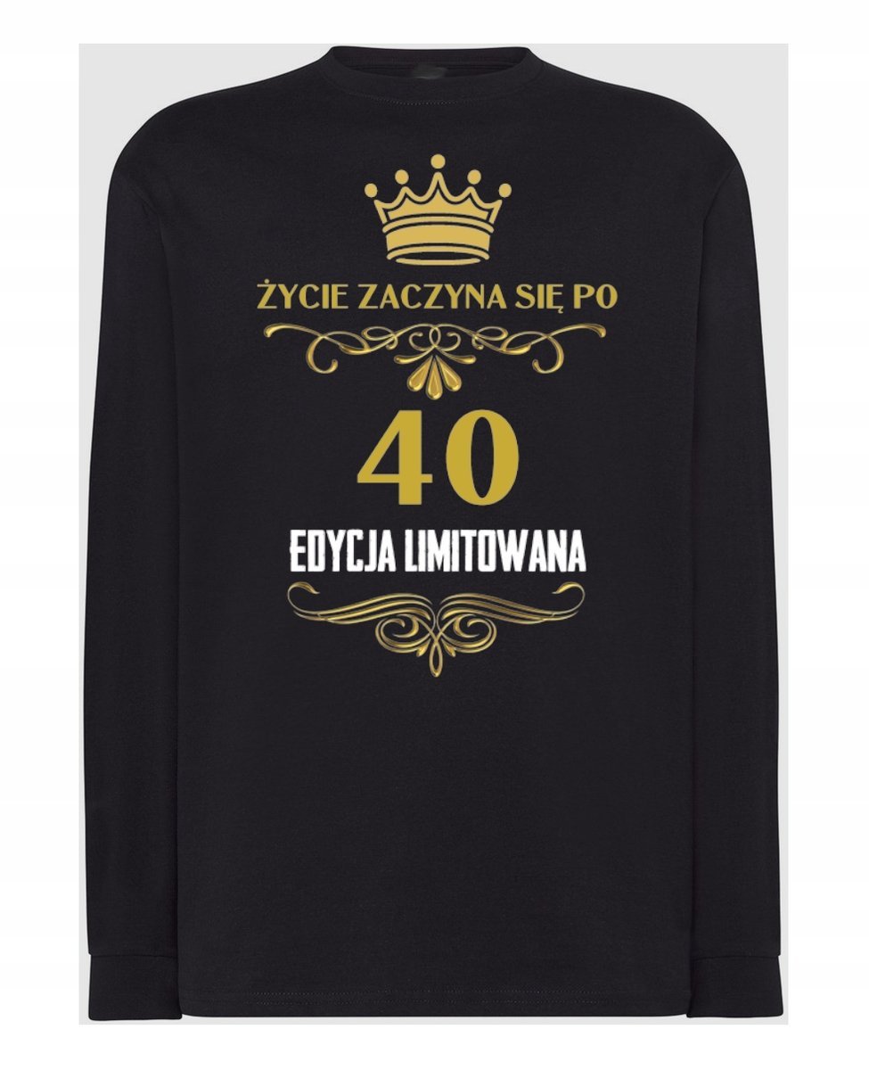 Longsleeve męski Urodzinowy 40 Lat r.4XL